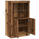 LED Sideboard Old Wood 60.5 x 37 x 100 cm Engineered Wood 863015
