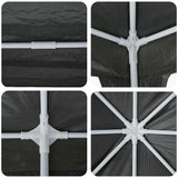 Party Tent Anthracite 800 x 400 x 266 cm Polyethylene and Steel 42003439