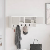 Wall-Mounted Coat Rack White 80 x 20 x 30 cm Engineered wood 874339