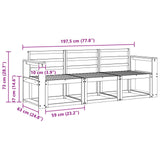 Outdoor Sofa Set 3 pcs Natural 3365942