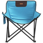 ZNTS Camping Chairs with Pocket Foldable 2 pcs Bright Blue 366553