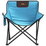 Camping Chairs with Pocket Foldable 2 pcs Bright Blue 366553