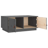 Coffee Table Grey 80x50x35 cm Solid Wood Pine 818252
