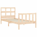 Bed Frame without Mattress Single Solid Wood Pine 3192976