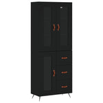Highboard Black 69.5x34x180 cm Engineered Wood 3198570