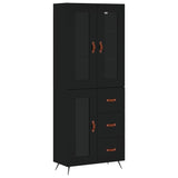 Highboard Black 69.5x34x180 cm Engineered Wood 3198570