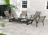 Set of Four Stackable Mesh Seat Chairs - Grey T3398P315994