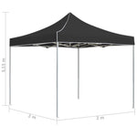 Professional Folding Party Tent Aluminium 2x2 m Anthracite 48927