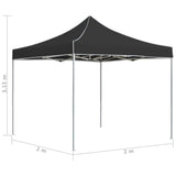 Professional Folding Party Tent Aluminium 2x2 m Anthracite 48927