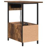 Bedside Cabinet Smoked Oak 60 x 30 x 61 cm Engineered Wood 859597