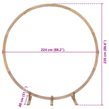Wedding Arch Light Brown 224 x 80 x 220 cm Solid Pine Wood 42019397
