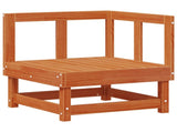 Garden Lounge Set 7 pcs Wax Brown Solid Pine Wood 3418111