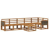 Outdoor Sofa Set 7 pcs Natural Solid Acacia Wood 3385265