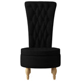 Slipper Chair Black 56.5 x 70 x 110 cm Fabric 42020680