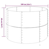 Garden Raised Bed Galvanised Steel 100x100x68 cm Green 319053