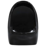 Wall Hung Urinal with Flush Valve Ceramic Black 143988