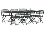 Outdoor Furniture Set Folding 7 pcs Anthracite Iron and Steel 3422898