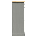 Shoe Cabinet VIGO 60x35x96 cm Grey Solid Wood Pine 353171