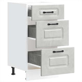 Kitchen Base Cabinet Kalmar Concrete Grey Engineered Wood 854244