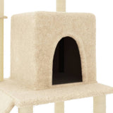 Cat Tree with Sisal Scratching Posts Cream 96.5 cm 172076