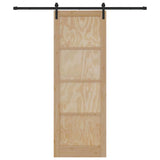 Sliding Door Brown 83 x 232 cm Solid Pine Wood 3333312