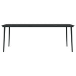 7 Piece Garden Dining Set Black 3099111