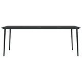 7 Piece Garden Dining Set Black 3099111
