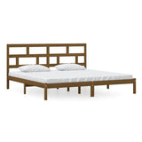 Bed Frame Honey brown Solid Pine Wood 200x200 cm Bed Frame 3101241