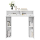 Fireplace Surround Gloss White 102 x 18 x 100.5 cm 8006610