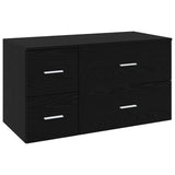 Bathroom Furniture Set 2 pcs Black Oak Engineered Wood 3404017