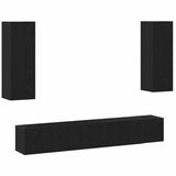 TV Cabinets 5 pcs Black Oak Medium Engineered wood 3393316