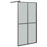 Walk-in Shower Screen 100x195cm Dark Tempered Glass 151886
