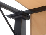 Outdoor Retractable Pergola Garden Gazebo with Two Adjustable Side Canopy Overhead Sun Shade T3398P317626