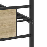 Bed Frame without Mattress Sonoma Oak 75x190 cm Small Single Engineered Wood 4106800