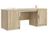 Desk with Shelf Sonoma Oak 142.5 x 50 x 75 cm Engineered Wood 3414641
