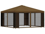 Garden Gazebo with Sidewalls 3 x 3 m Taupe Polyester and Steel 900366