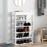 Shoe Rack White 60x30x98 cm Engineered Wood 859923