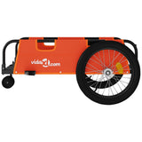 Bike Trailer Orange and Black Oxford Fabric and Iron 94194