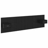 Headboard with Cabinet 3 pcs Black Oak Engineered Wood 3416189