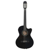 Western Classical Cutaway Guitar with Equalizer 6 Strings Black 70138