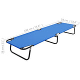 Sun Lounger Blue Steel frame and polyester fabric Standard Size 47754