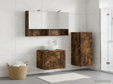 Bathroom Furniture Set 4 pcs Smoked Oak 33 x 34.5 x 100 cm 3407419