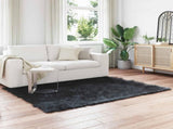 Faux Sheepskin Rug Tafalla Black 120 x 170 cm Polyester 42021570
