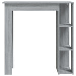 ZNTS Bar Table with Shelf Grey Sonoma 102x50x103.5 cm Engineered Wood 812964