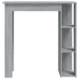 Bar Table with Shelf Grey Sonoma 102x50x103.5 cm Engineered Wood 812964