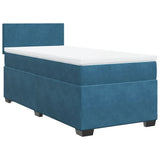 Box Spring Bed with Mattress Dark Blue 100x200 cm Velvet 3286232