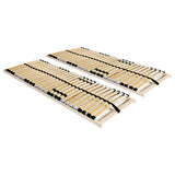 Slatted Bed Bases without Mattress 2 pcs with 28 Slats 90x200cm 3051431
