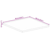 Table Top 60x60x2.5 cm Square Solid Wood Reclaimed 371195