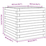 ZNTS Garden Planter Wax Brown 50x50x45.5 cm Solid Wood Pine 847245