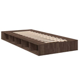 ZNTS Bed Frame without Mattress Brown Oak 100x200 cm 3280516